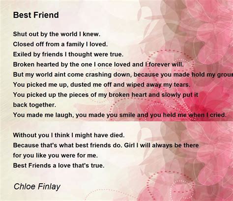 best friend poems to make her smile